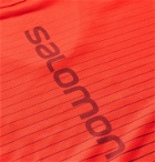 Salomon - Sense Logo-Print Striped 37.5 Stretch-Jersey T-Shirt - Red