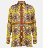 Nili Lotan Julien printed silk twill shirt