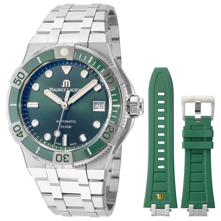 Photo: Maurice Lacroix Aikon Automatic Green Dial Mens Watch AI6057-SSL5F-630-D