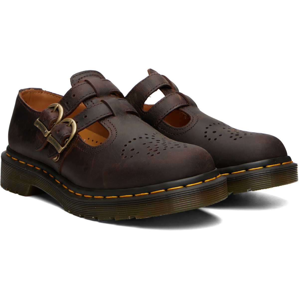 Dr. Martens Brown 8065 Crazy Horse Leather Mary Jane Loafers