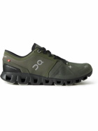 ON - Cloud X 3 Rubber-Trimmed Mesh Sneakers - Green