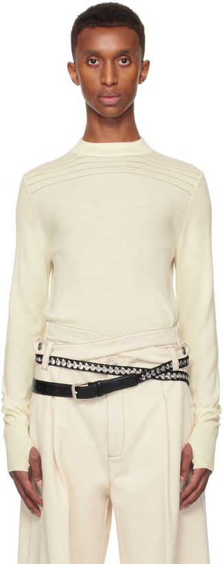 Photo: NULLUS Off-White Gradient Stripes Sweater
