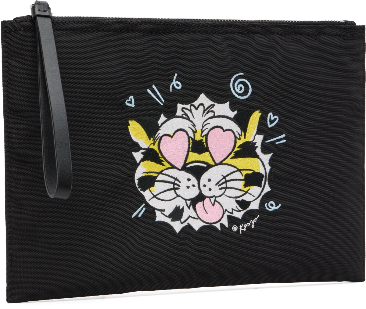 Kenzo Black Kenzo Paris 'KENZO Wild Tiger' Large Pouch