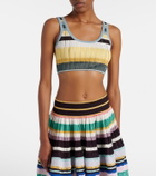Alaïa Striped cropped tank top
