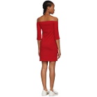 adidas Originals Red Off-The-Shoulder Dress