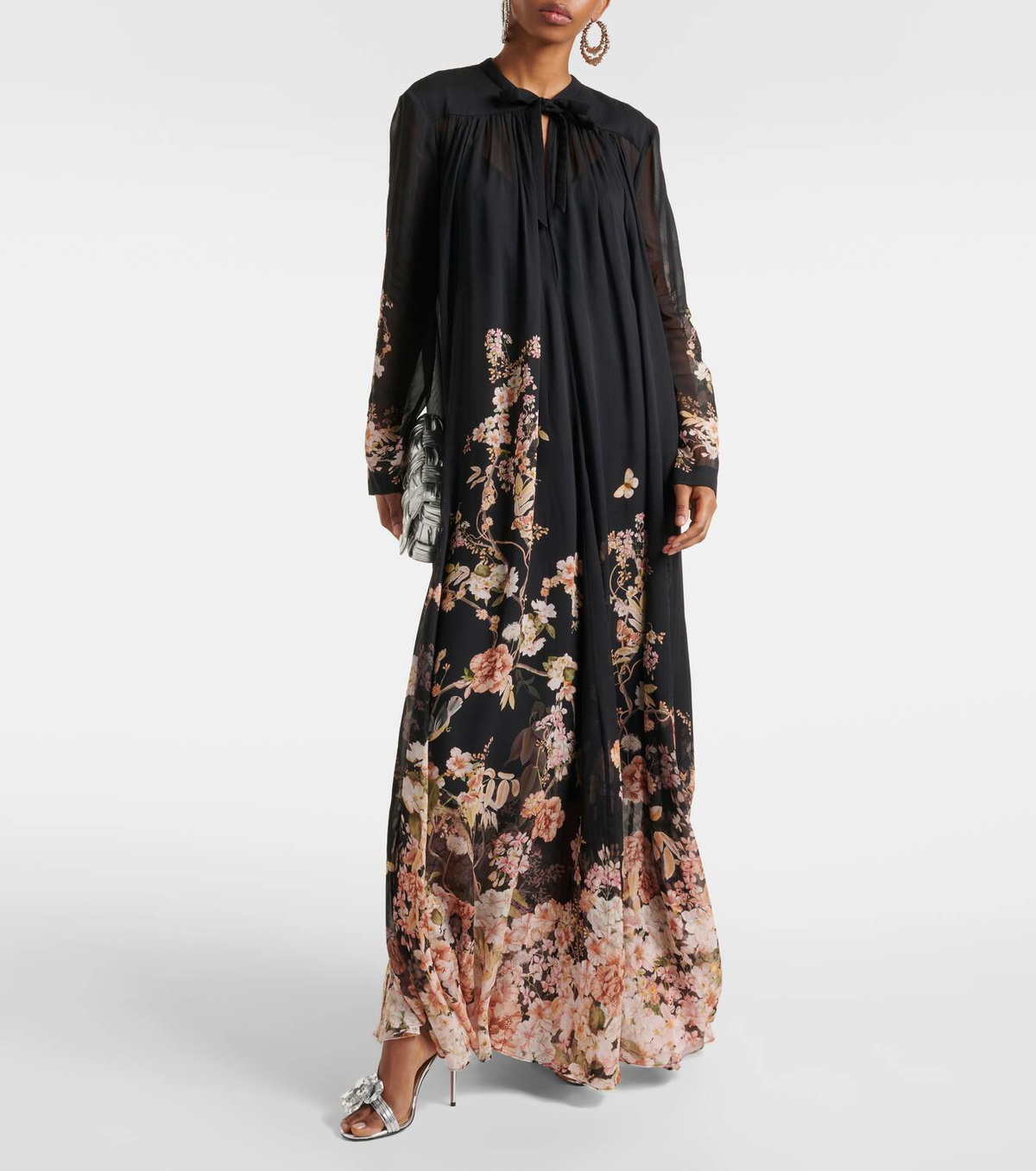 Zimmermann Natura Sheath tie-neck maxi dress Zimmermann