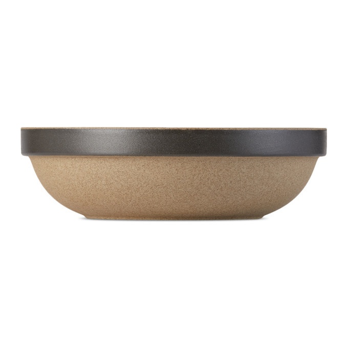 Photo: Hasami Porcelain Black and Beige HPB032 Round Bowl