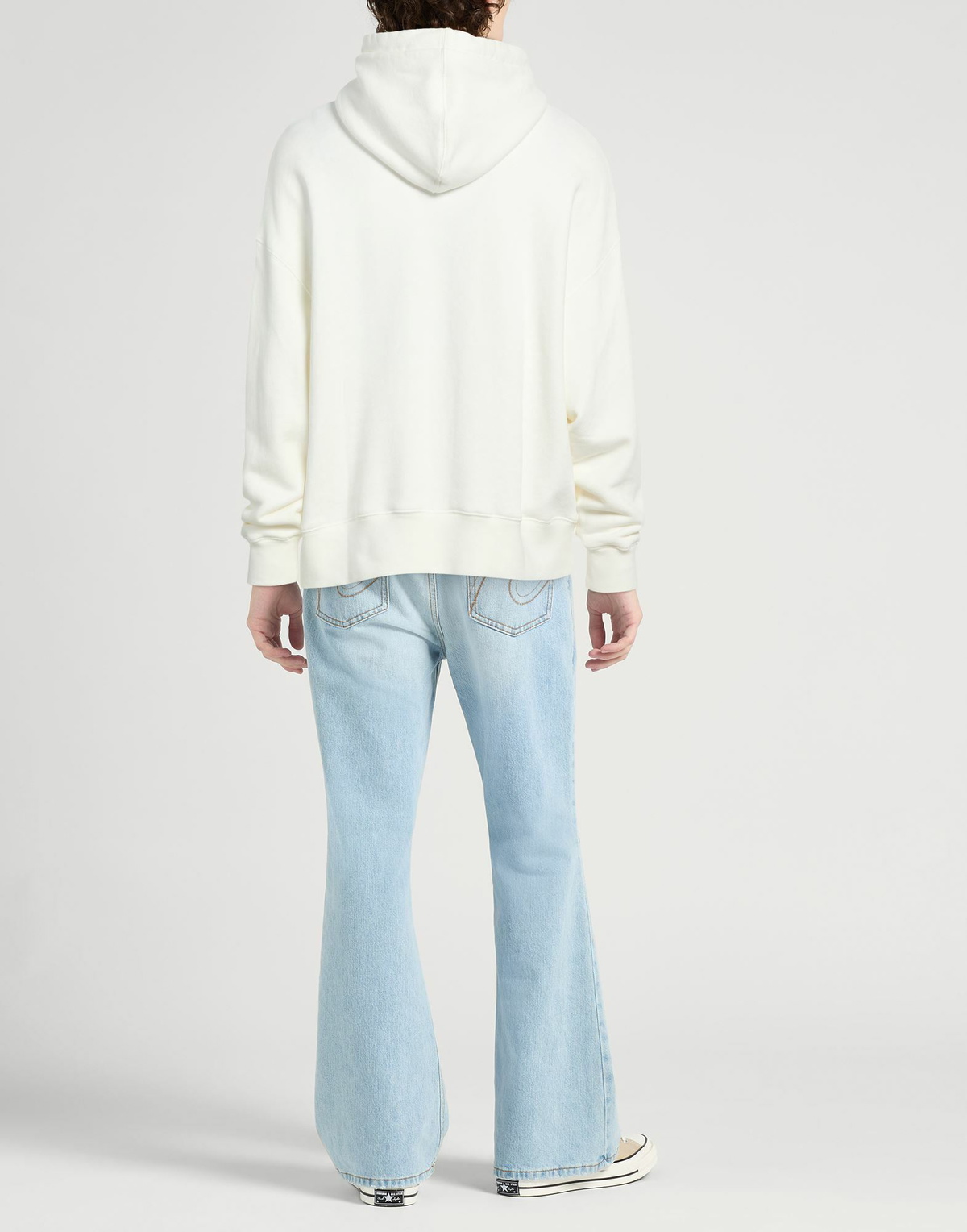 Palm Angels Mens Sweatshirt in Off white