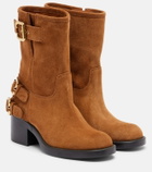 Chloé Dakota suede biker boots