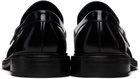 Moschino Black Rubber College Loafers