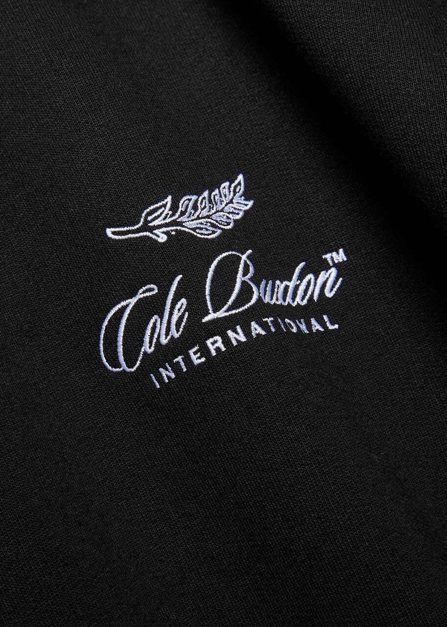 Cole Buxton International Logo-embroidery Cotton Sweatshirt Black