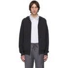 Z Zegna Grey Cashmere Zip-Up Hoodie