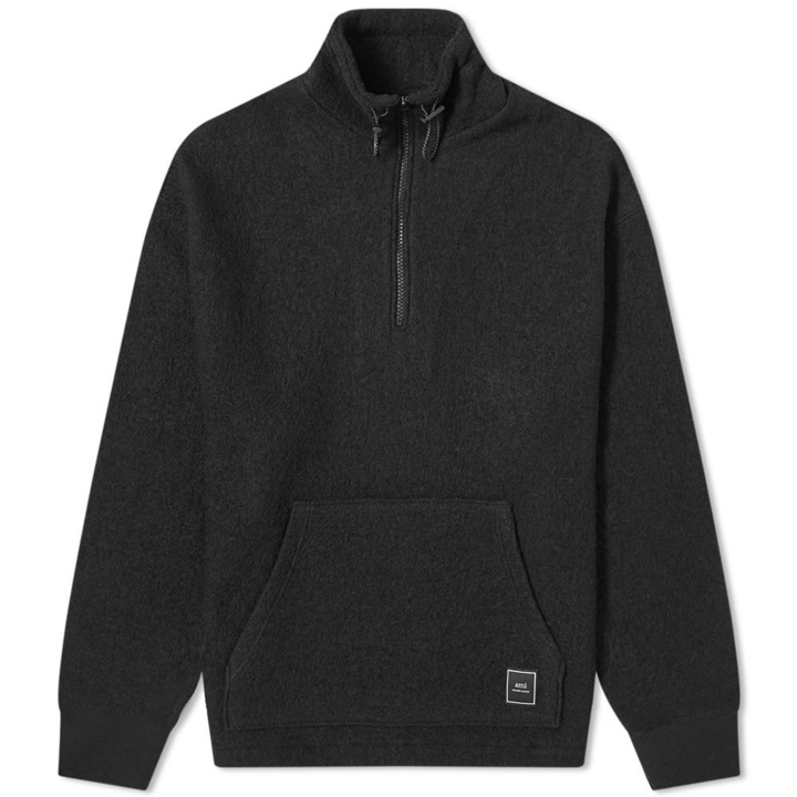 Photo: AMI Quarter Zip Patch Logo Wool Sweat