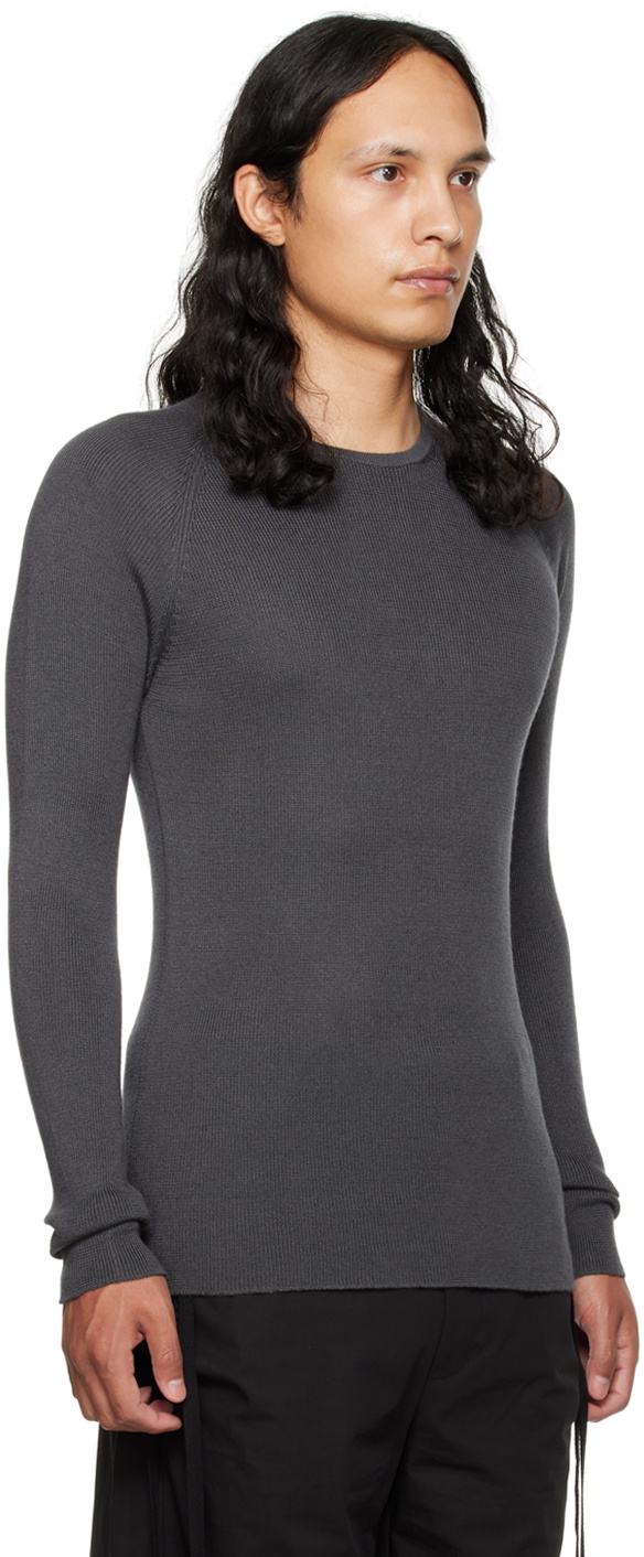 Label Under Construction Gray Thermal Sweater