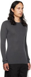 Label Under Construction Gray Thermal Sweater