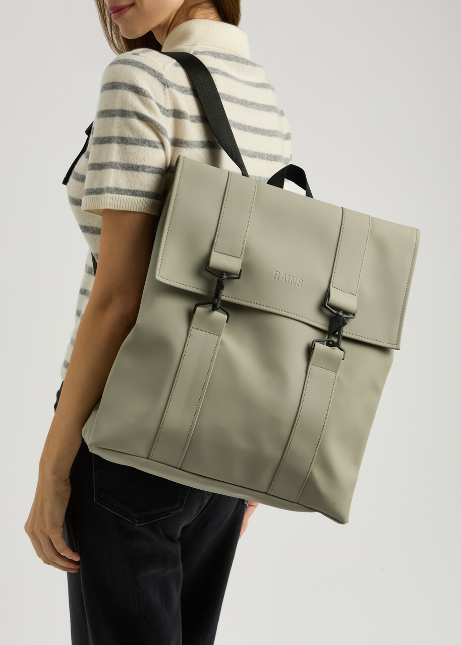 Rains Msn Rubberised Backpack - Sage - One Size