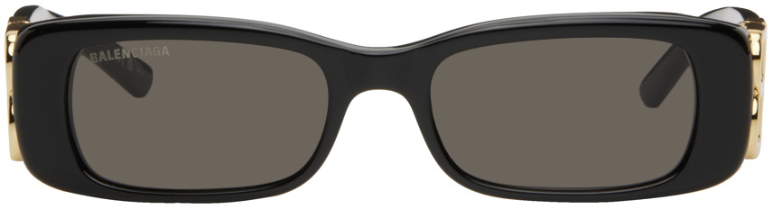 Balenciaga Black Dynasty Rectangle Sunglasses Balenciaga