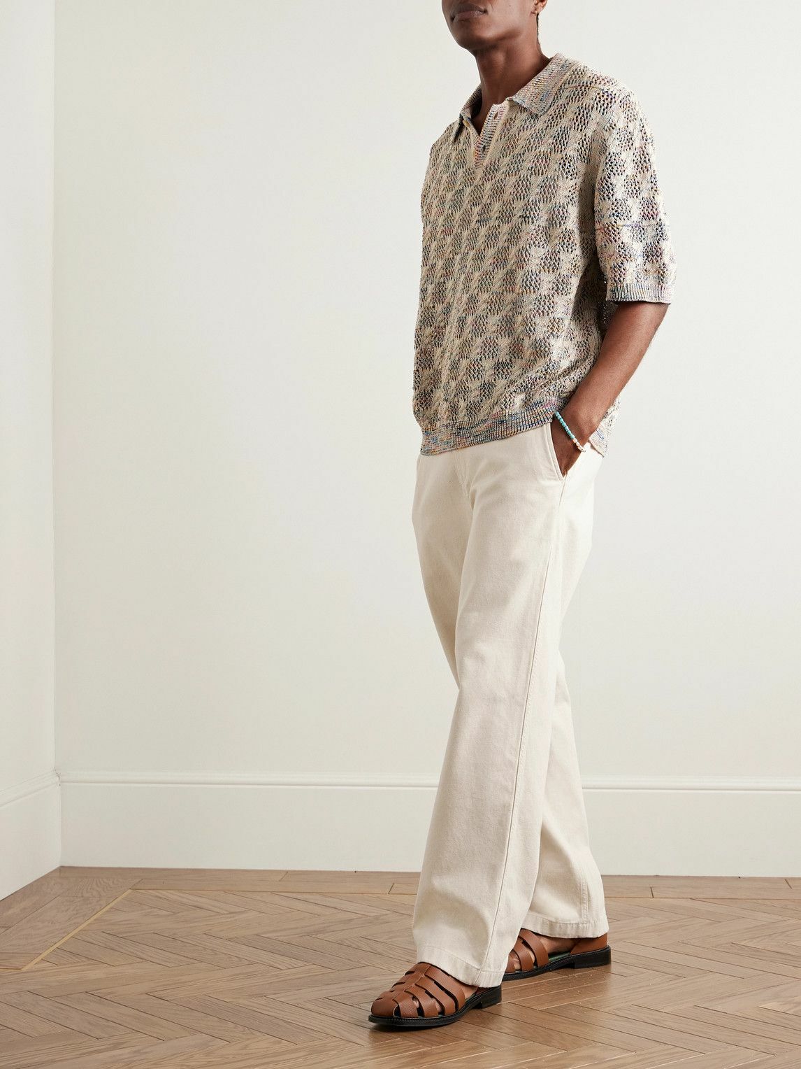Corridor - Straight-Leg Cotton-Canvas Trousers - Neutrals