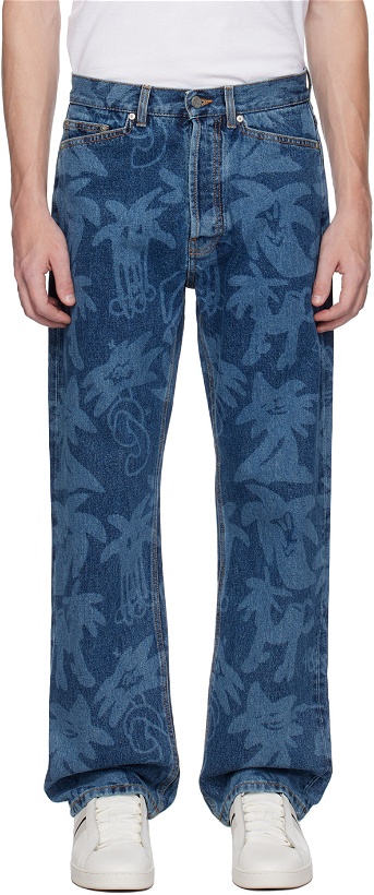 Photo: Palm Angels Blue Palmity Jeans