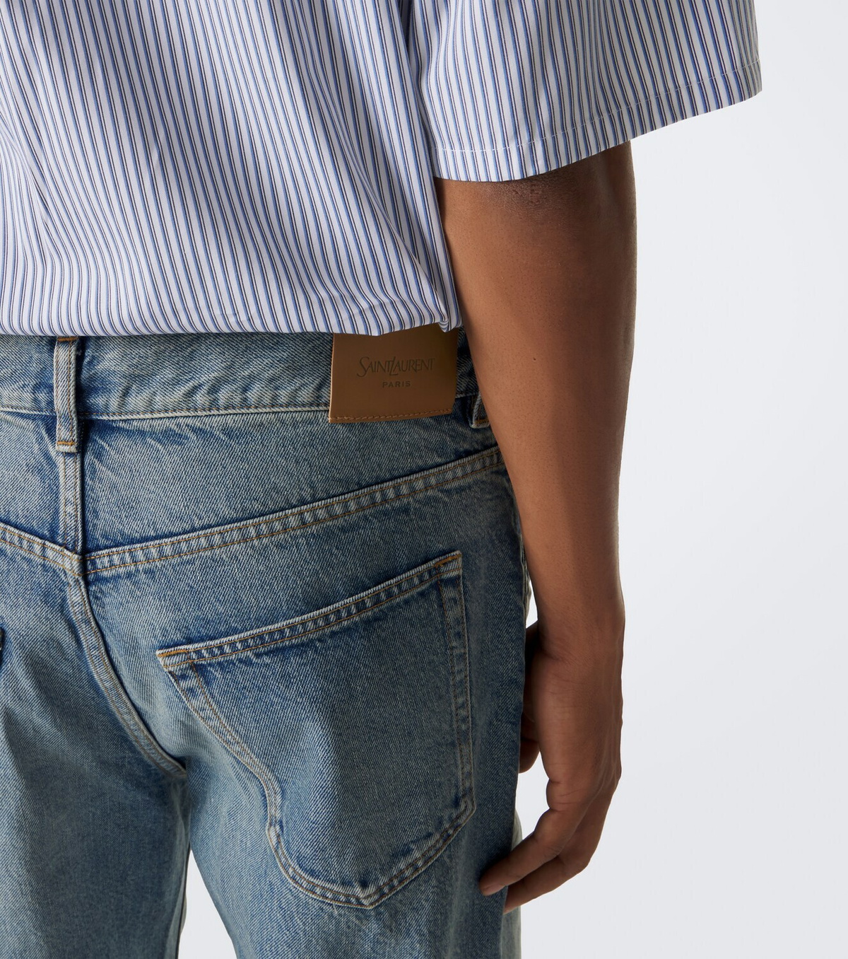 Saint Laurent Faded wide-leg jeans