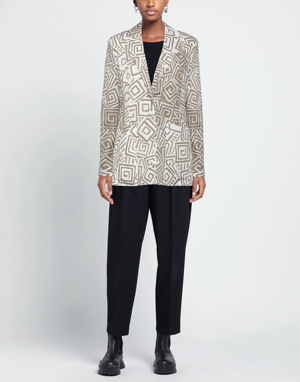 Manila Grace Womens Blazer Taupe