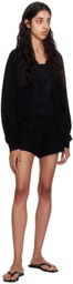 Frenckenberger Black Mini Bomber Cardigan