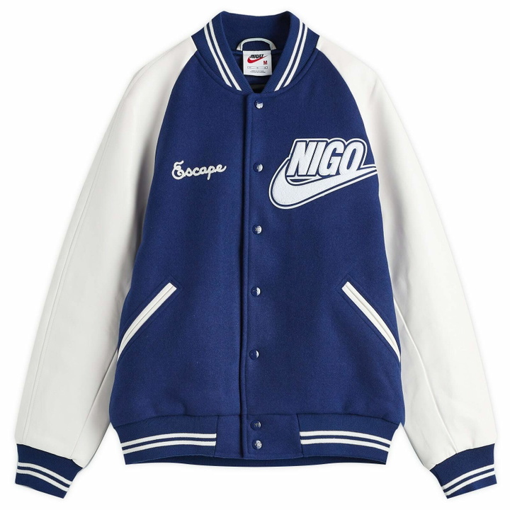 Photo: Nike x Nigo Varsity Jacket in Blue/White