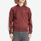 Palm Angels Men's Logo Bomber Track Jacket in Burgundy