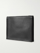 Alexander McQueen - Logo-Embroidered Full-Grain Leather Pouch