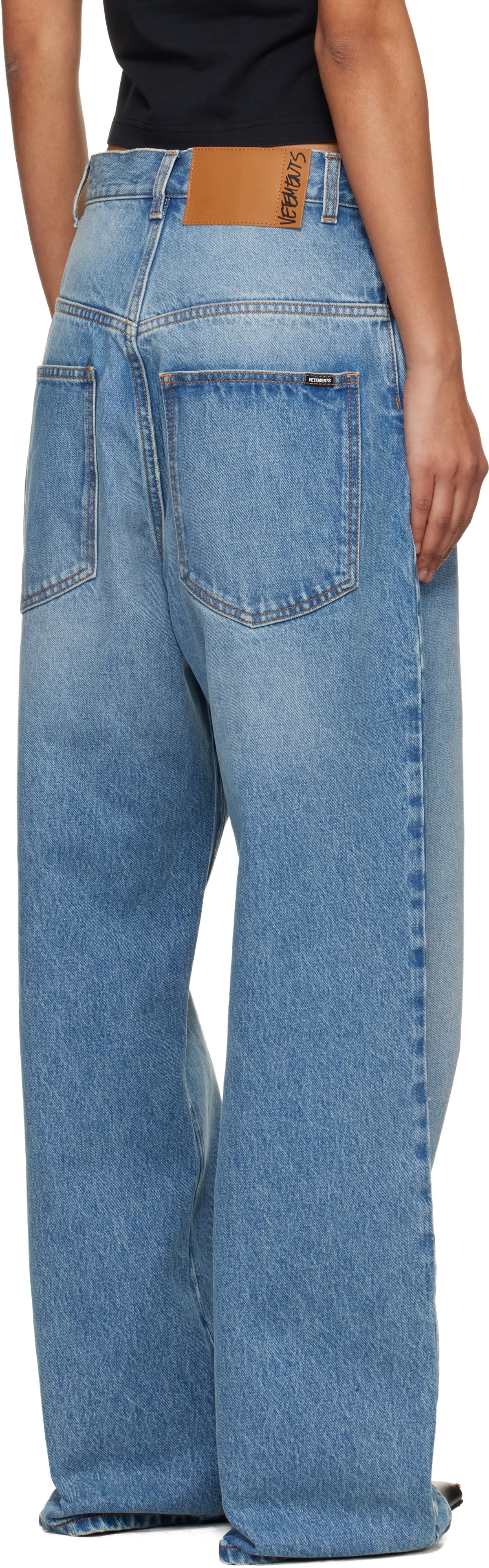 VETEMENTS Blue 'Made In Europe' Jeans