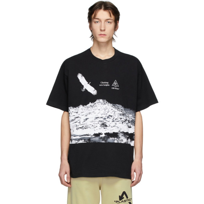 Photo: Off-White Black and White Eagle Landscape T-Shirt