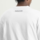 YMC Men's Jumbled Logo Print Triple T Shirt in White