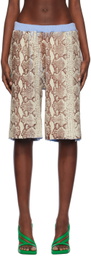 Stanley Raffington SSENSE Exclusive Off-White & Blue Shorts