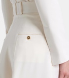 Patou High-rise cotton gabardine Bermuda shorts