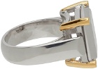 Wooyoungmi SSENSE Exclusive Silver & Gold Apollo Square Ring
