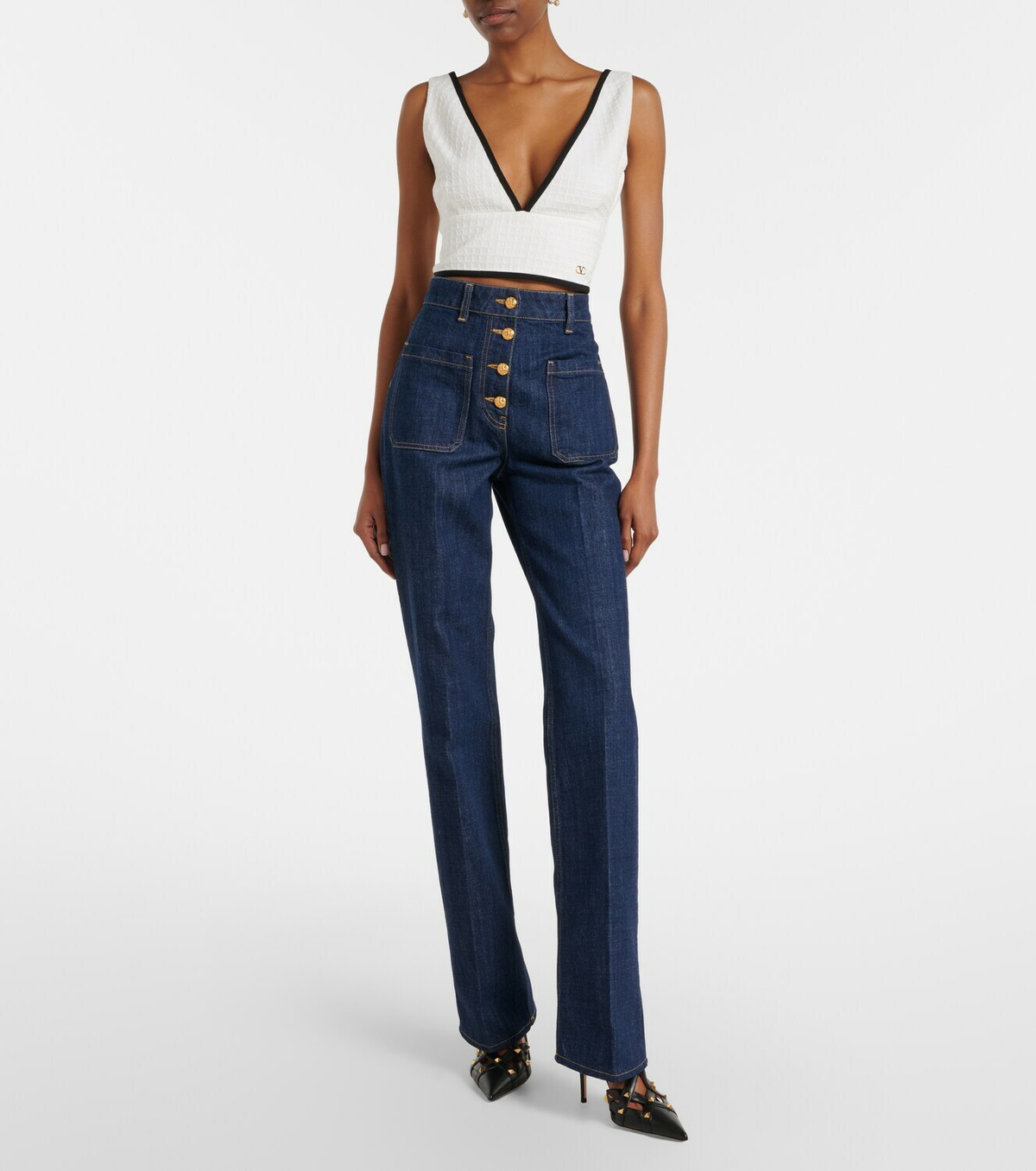 Valentino High-rise flared jeans