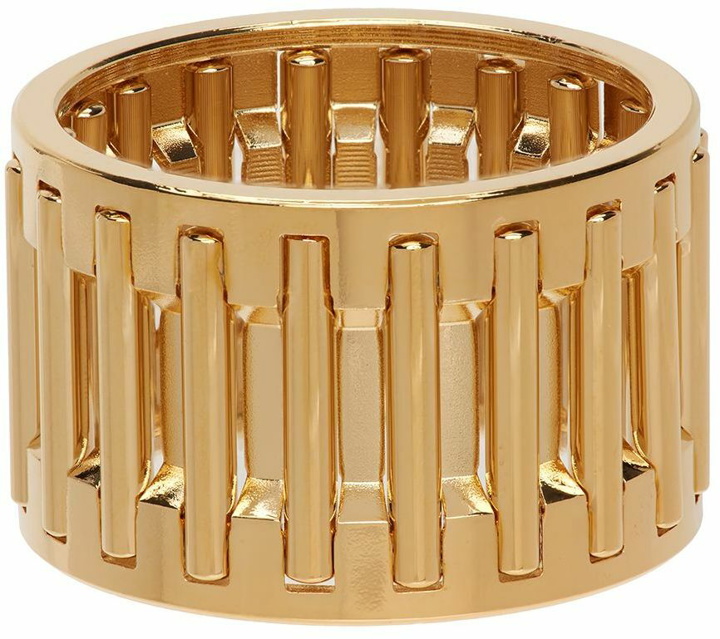 Photo: IN GOLD WE TRUST PARIS SSENSE Excluisve Gold Needle Bearing Ring