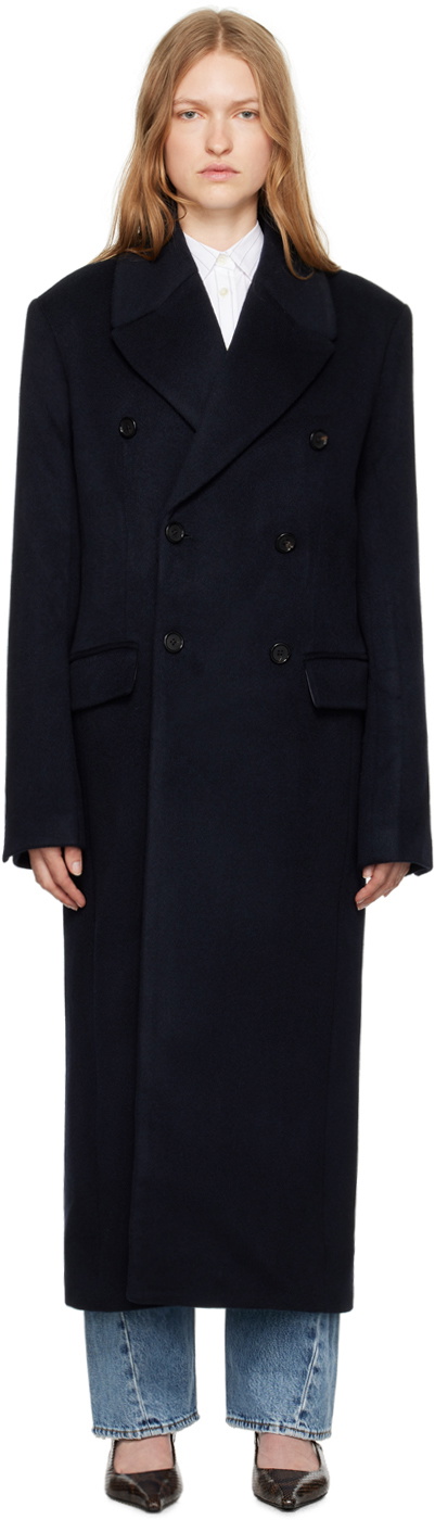 TOTEME Navy Broad Coat Toteme