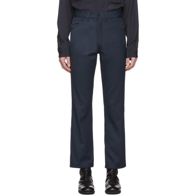 Photo: Lemaire Blue Boot Cut Trousers
