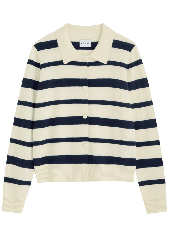 Photo: Aexae Striped Cashmere Polo Shirt Stripe