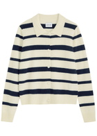 Aexae Striped Cashmere Polo Shirt Stripe