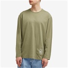 Sunspel Men's x Nigel Cabourn Long Sleeve Pocket T-Shirt in Army Green