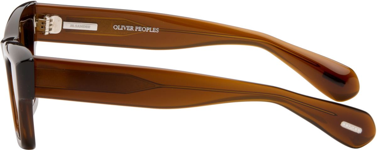 Jil Sander Brown Oliver Peoples 'Edition 3' Cat Eye Sunglasses