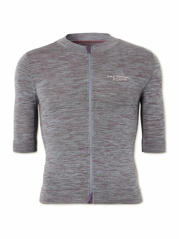 Photo: Pas Normal Studios - Escapism Logo-Print Cycling Jersey - Blue