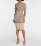 Fendi Houndstooth wool-blend jacket