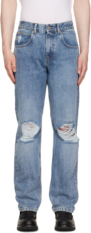 Photo: Second/Layer Blue Flaco Jeans