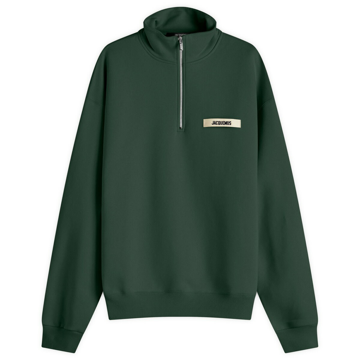 JACQUEMUS ハーフジップ　スウェット Jacquemus ハーフジップ スウェットシャツ | ブラック | FARFETCH JP