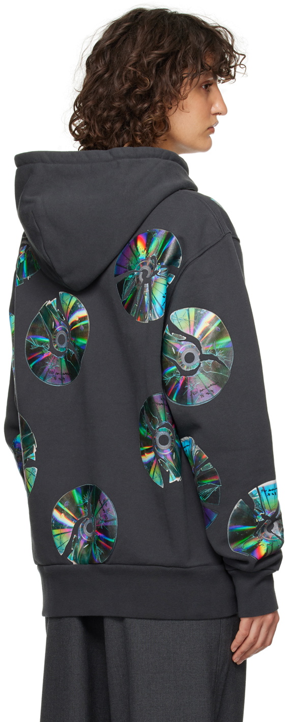JW Anderson Black Smashed CD Hoodie JW Anderson