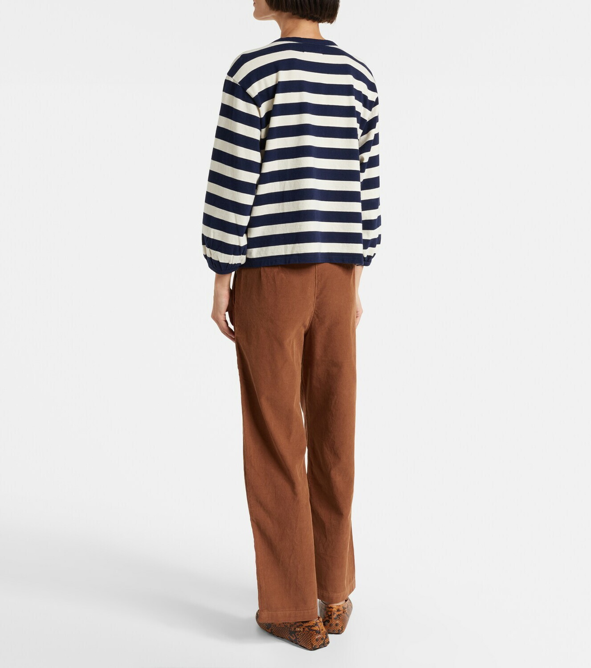 Velvet Edora striped cotton jersey sweatshirt