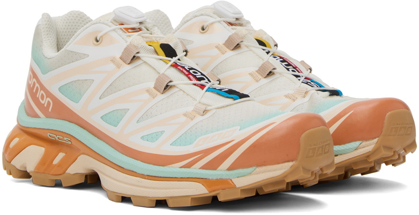 Salomon Beige & Orange XT-6 Skyline Sneakers Salomon